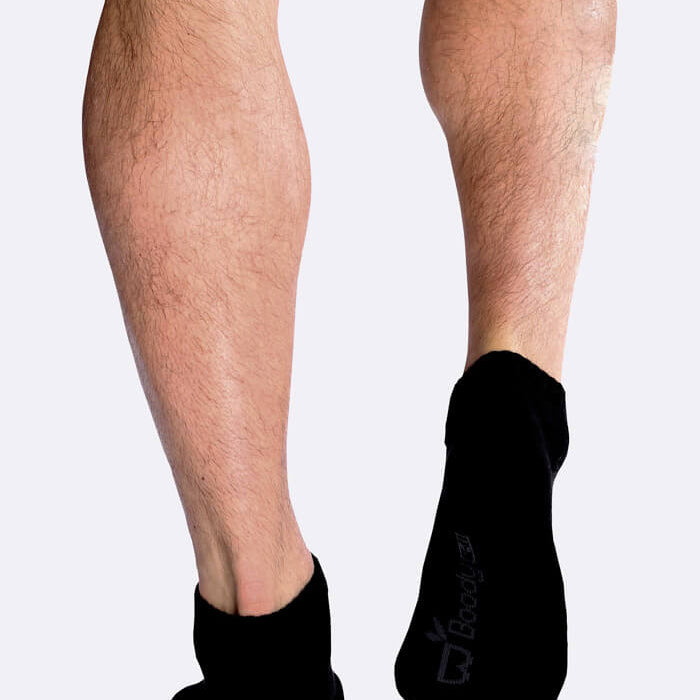 Boody Bamboo Men's Cushioned Ankle Socks in Black-bamboofeet