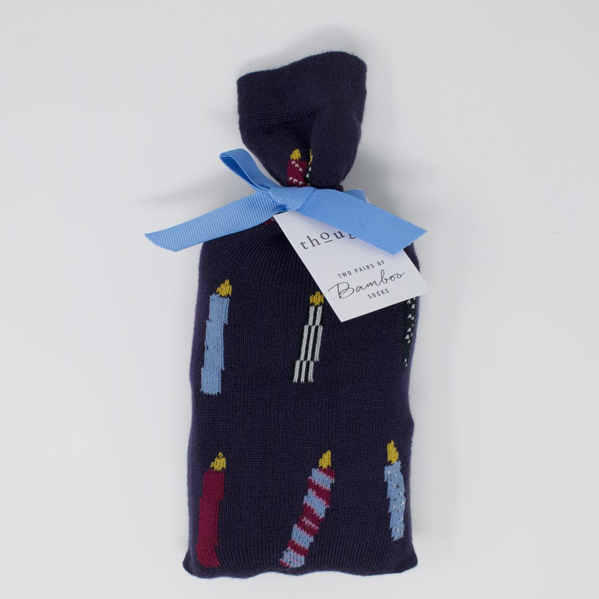 2 Pack Party Bamboo Socks in a Sock Bag by Thought, Size 4-7-bamboofeet