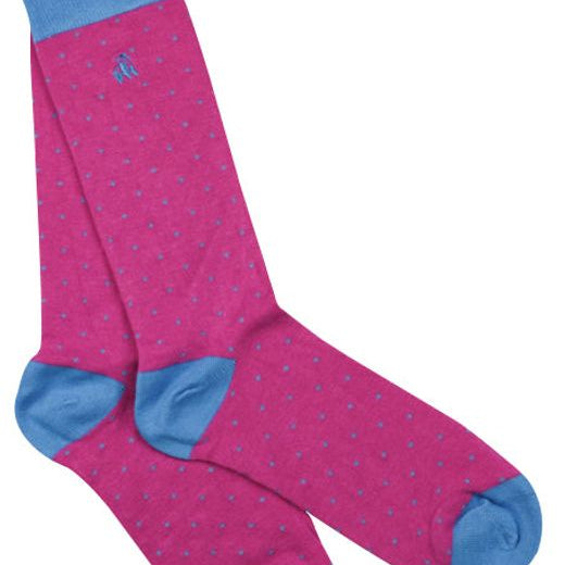 Spotted Blue Bamboo Socks by Swole Panda