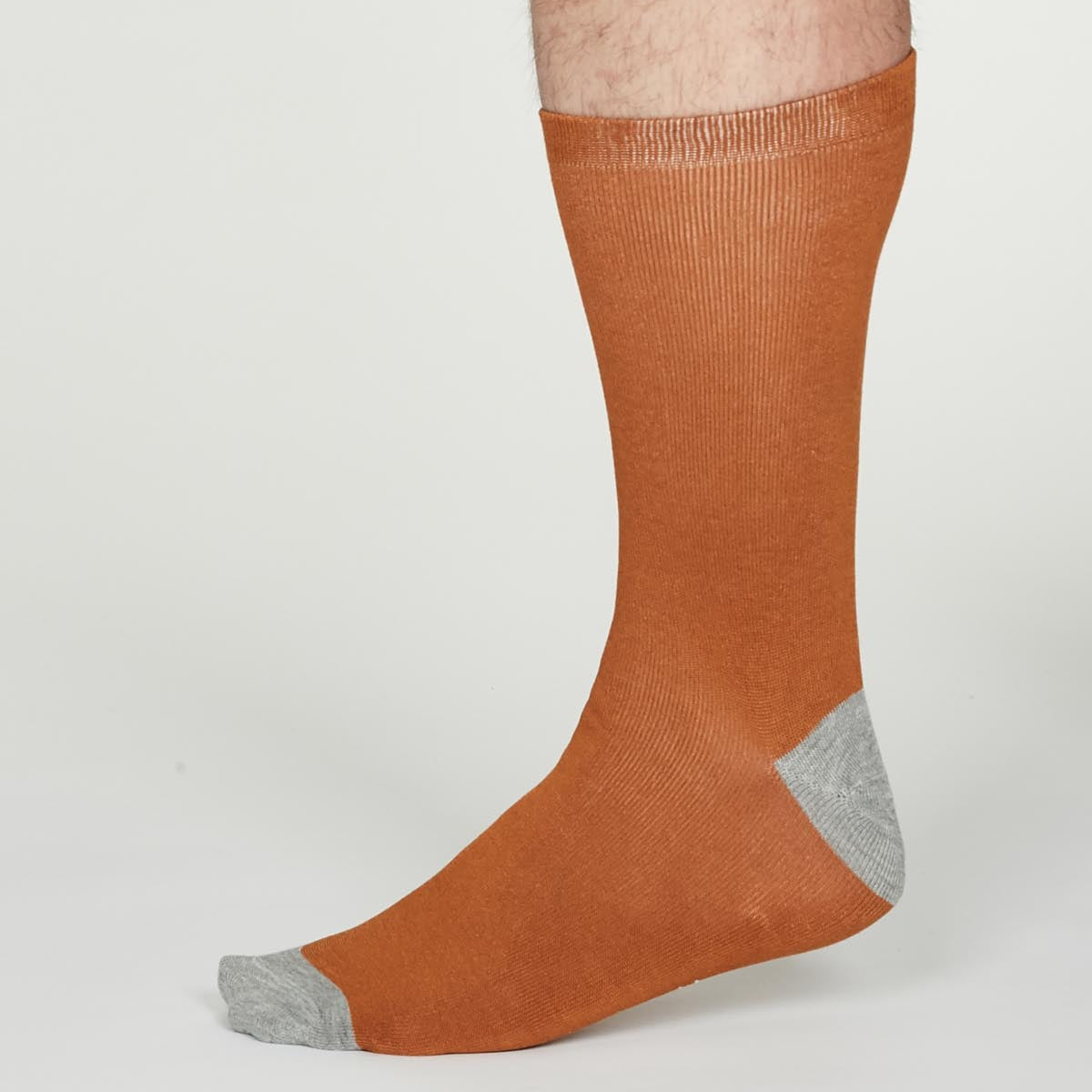 Solid Jack Bamboo Socks in Amber by Thought, Size 7-11-bamboofeet