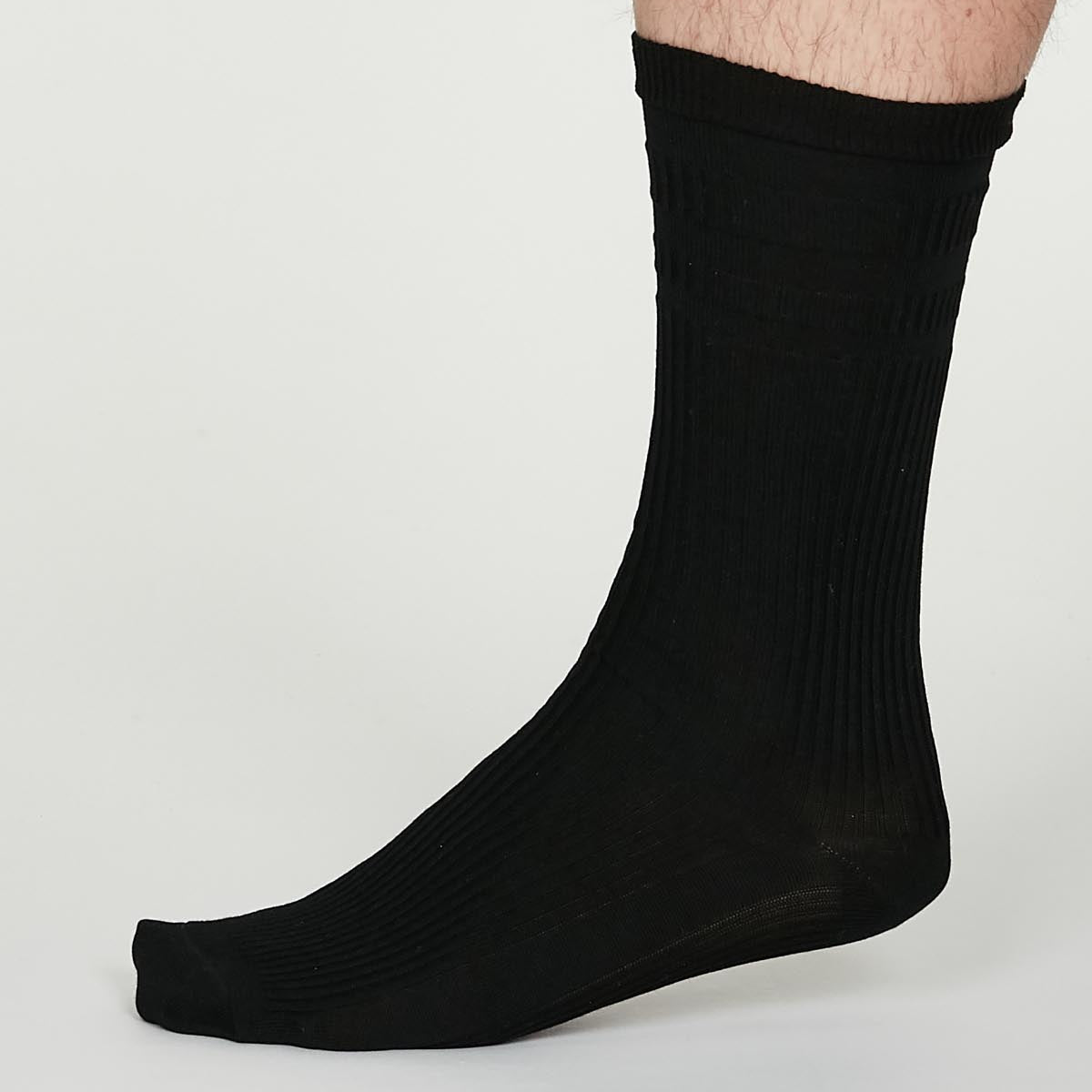 Benedict SeaCell™ Modal Diabetic Socks in Black by Thought-bamboofeet