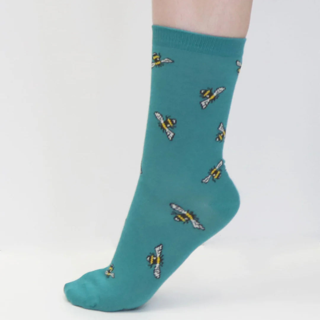 bamboo bee design socks by Thought