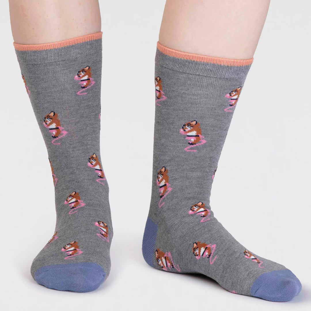 Grey bamboo socks by Thought
