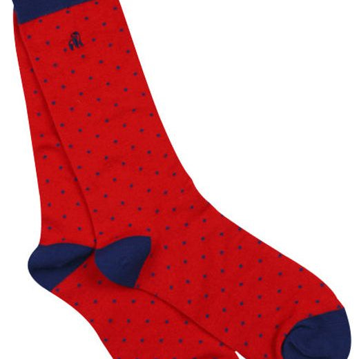 Spotted Red Bamboo Socks by Swole Panda