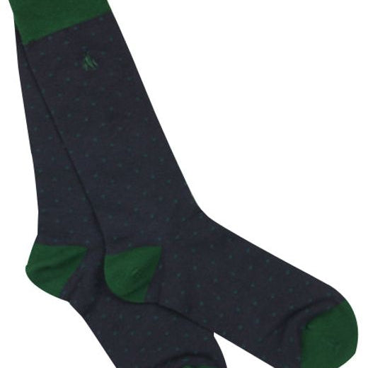 Spotted Navy Bamboo Socks by Swole Panda