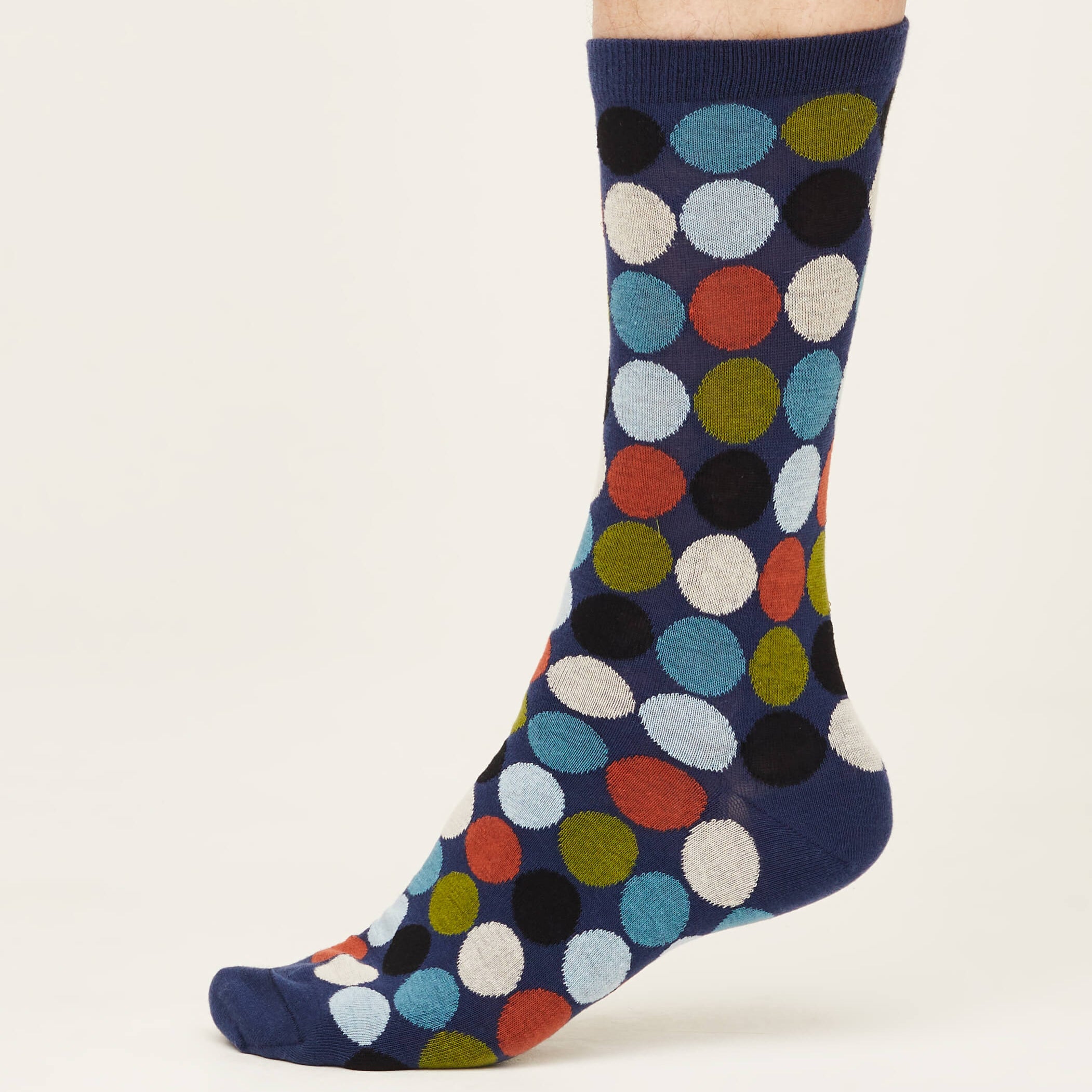 spotted organic cotton sock for men