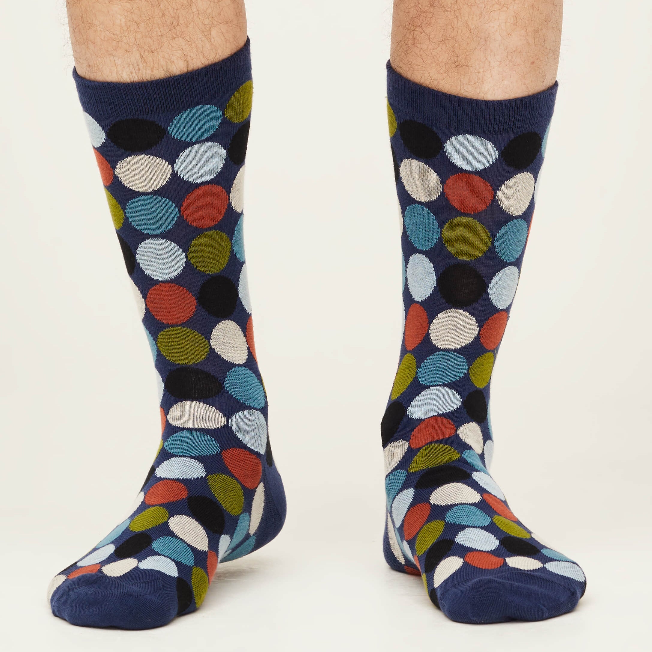 spotted organic cotton sock for men