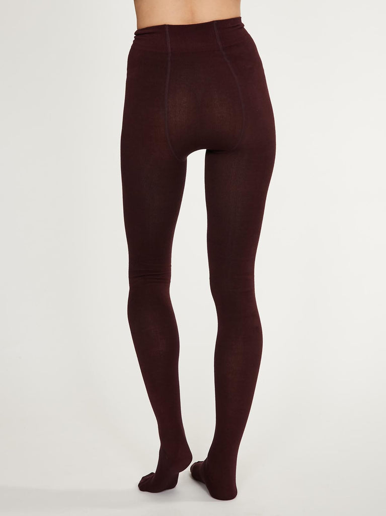 Elgin Bamboo Tights in Fig by Thought-bamboofeet