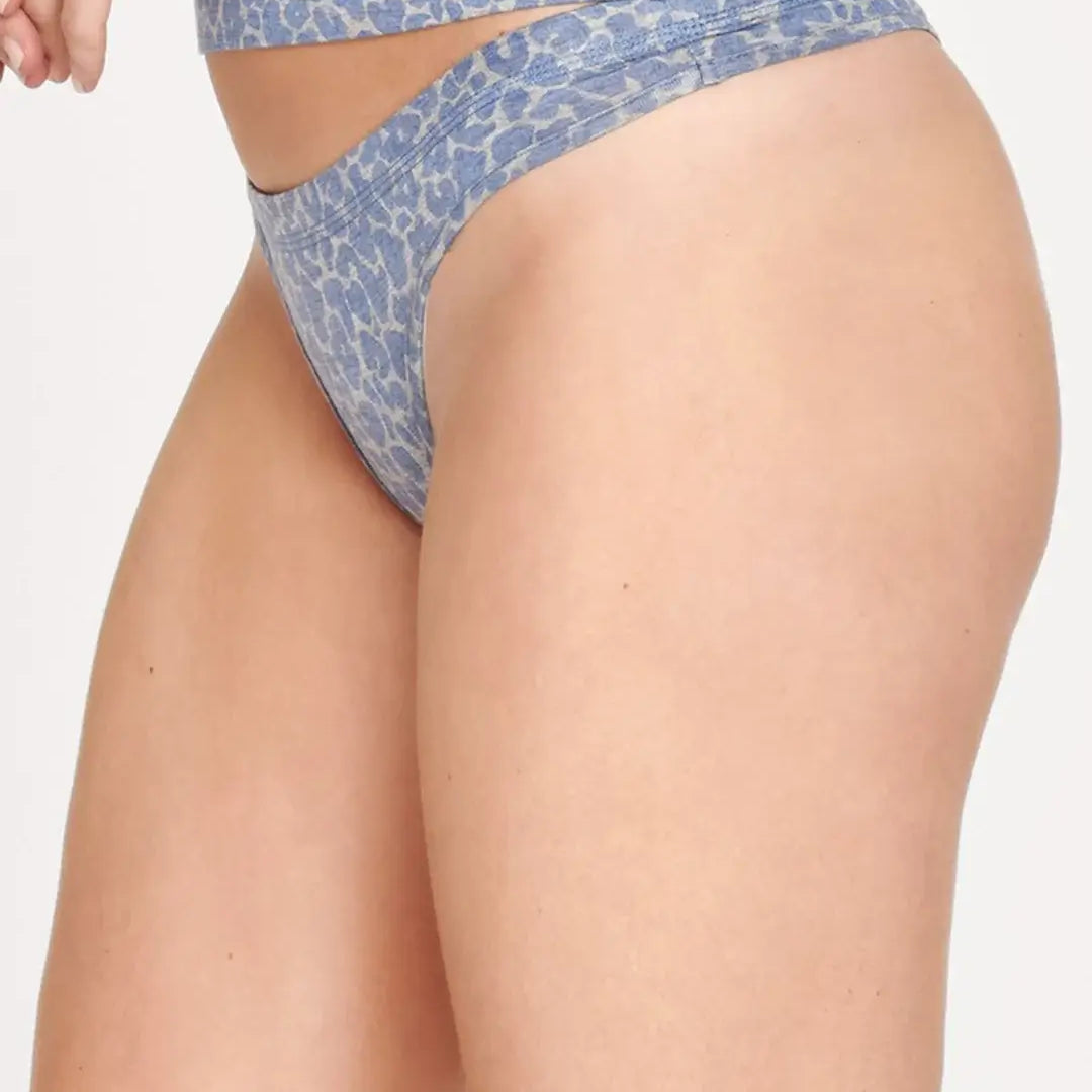 Esmeray Women's Bamboo Thong in Periwinkle Blue by Thought