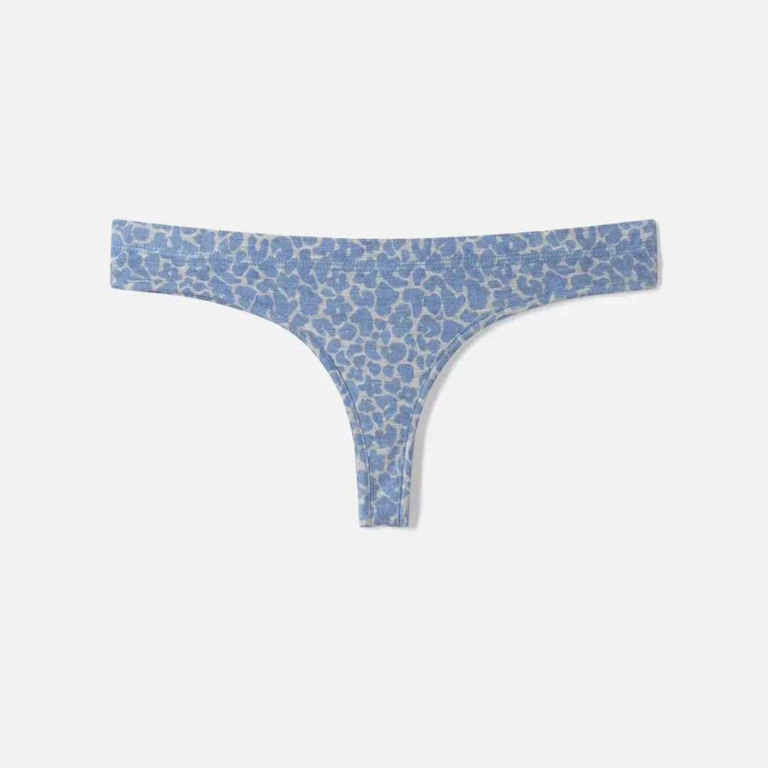 Esmeray Women's Bamboo Thong in Periwinkle Blue by Thought - 3