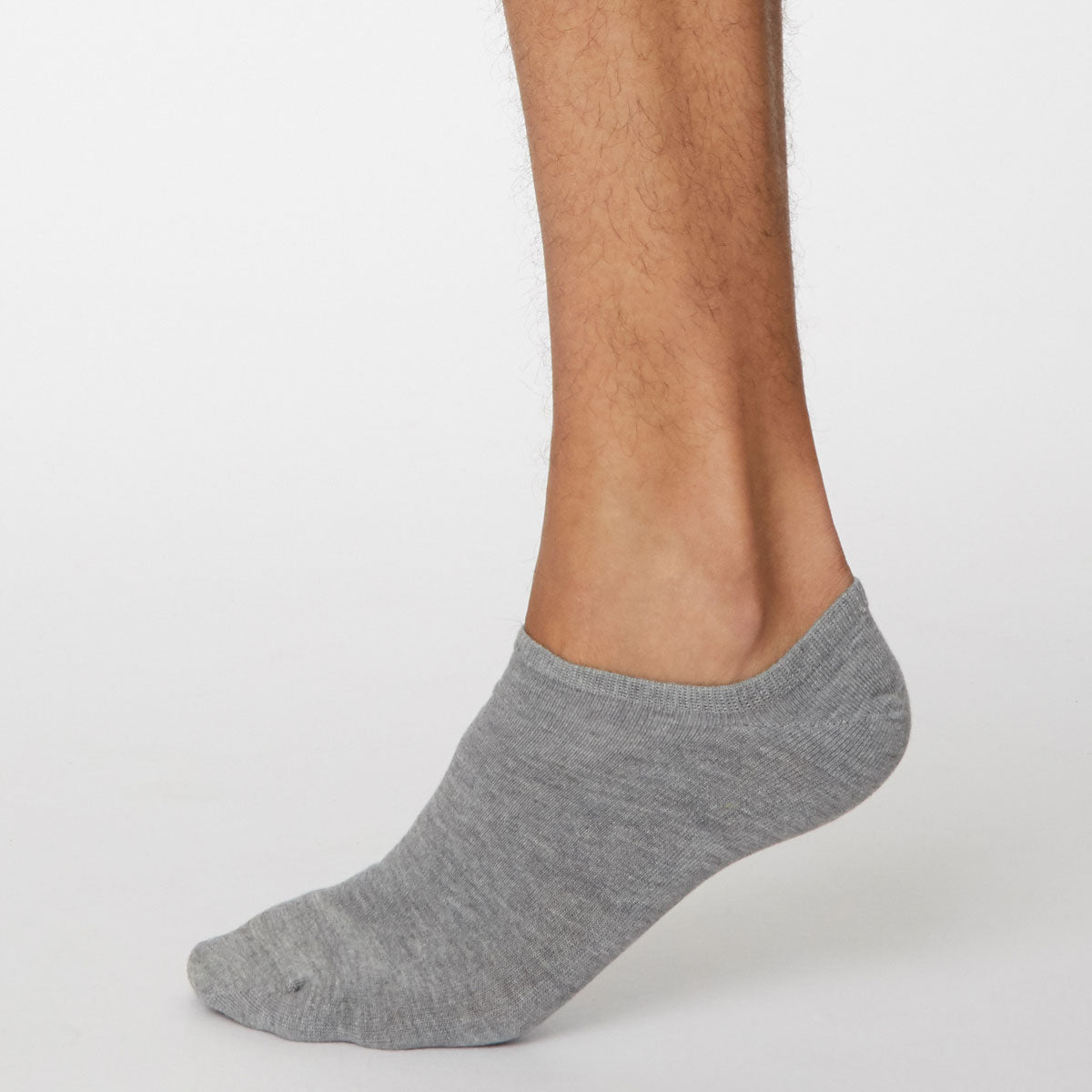 Ashley Bamboo Trainer Sock in Mid Grey Marle by Thought, Size 7-11-bamboofeet