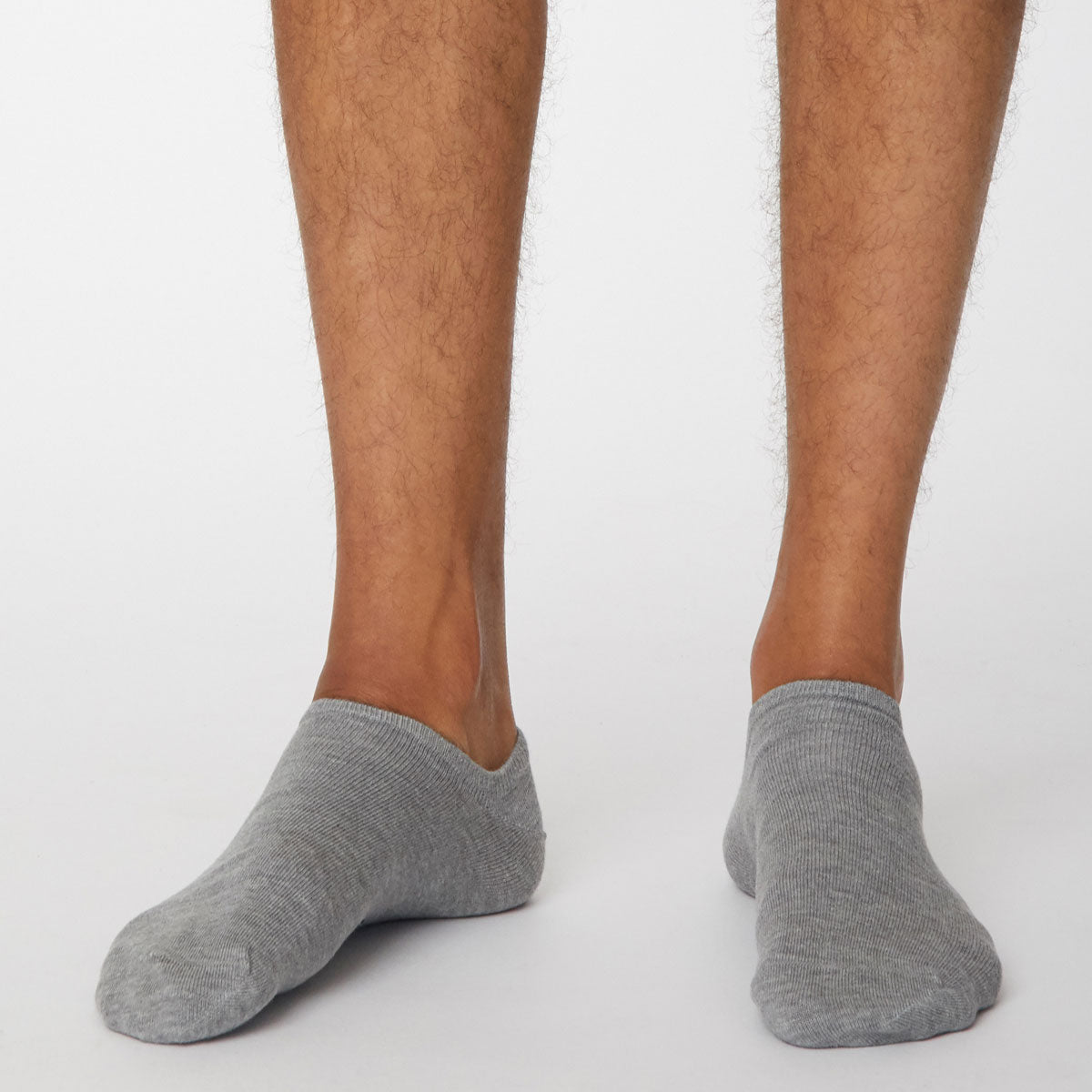 Ashley Bamboo Trainer Sock in Mid Grey Marle by Thought, Size 7-11-bamboofeet