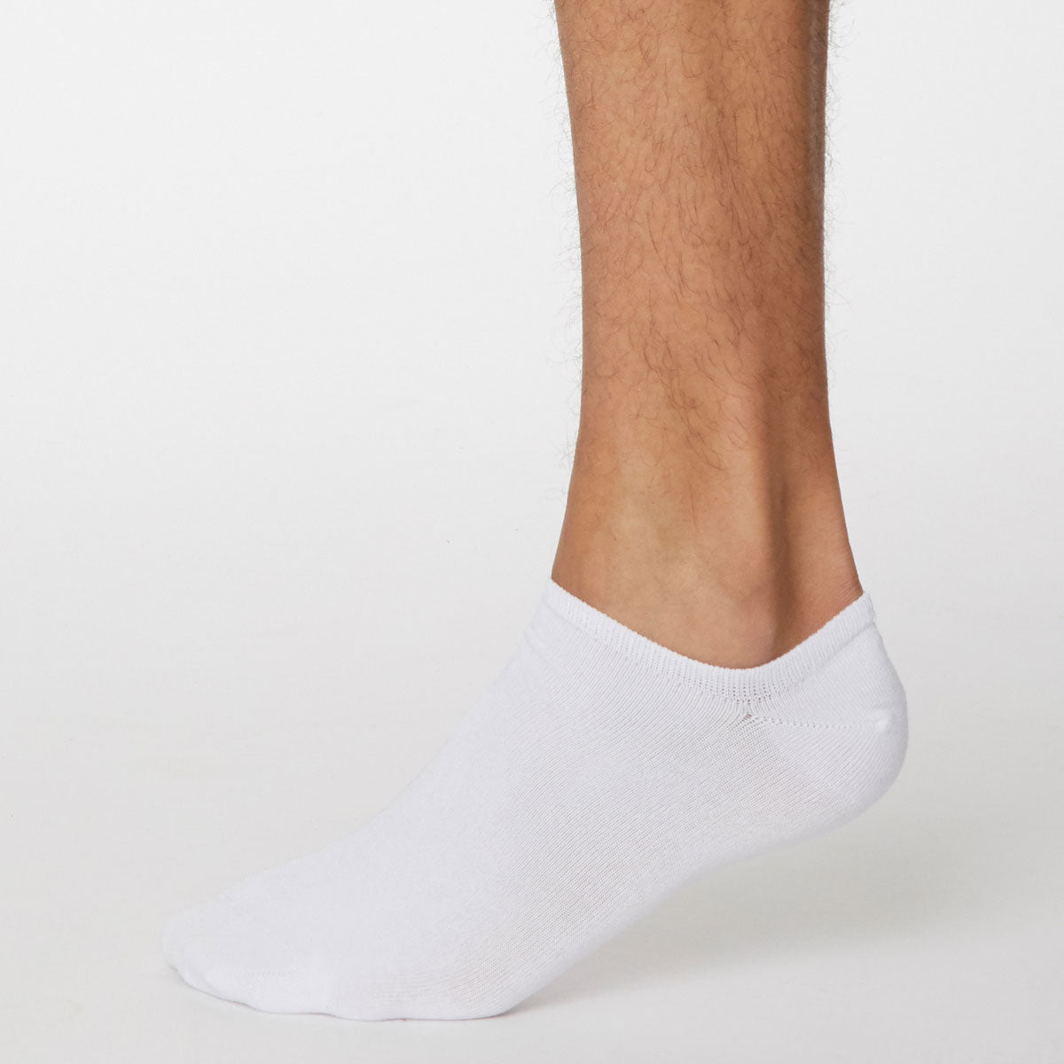 Ashley Bamboo Trainer Sock in White by Thought, Size 7-11-bamboofeet