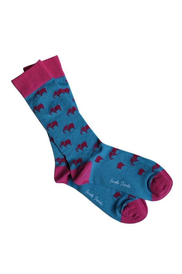pink elephant print bamboo socks