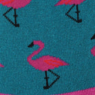 bamboo no show socks with a flamingo theme