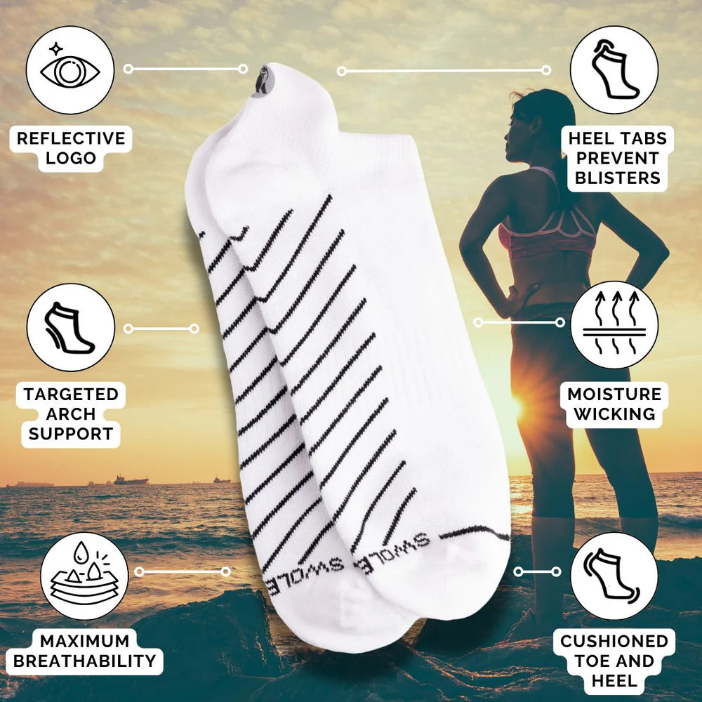 technical bamboo trainer socks by Swole Panda
