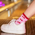 cherry theme girls bamboo socks