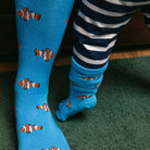 children's bamboo socks with clownfish print by Swole Panda