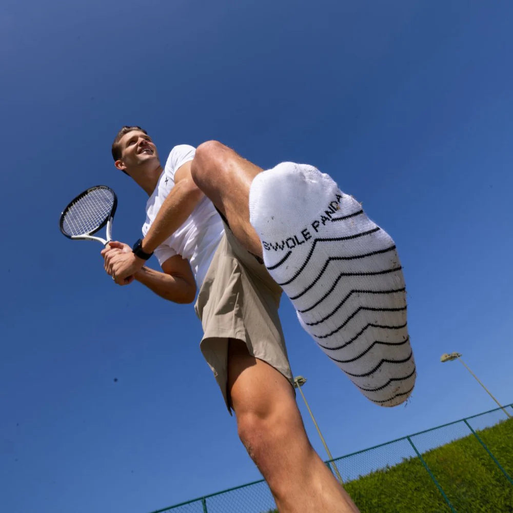 technical bamboo trainer socks by Swole Panda