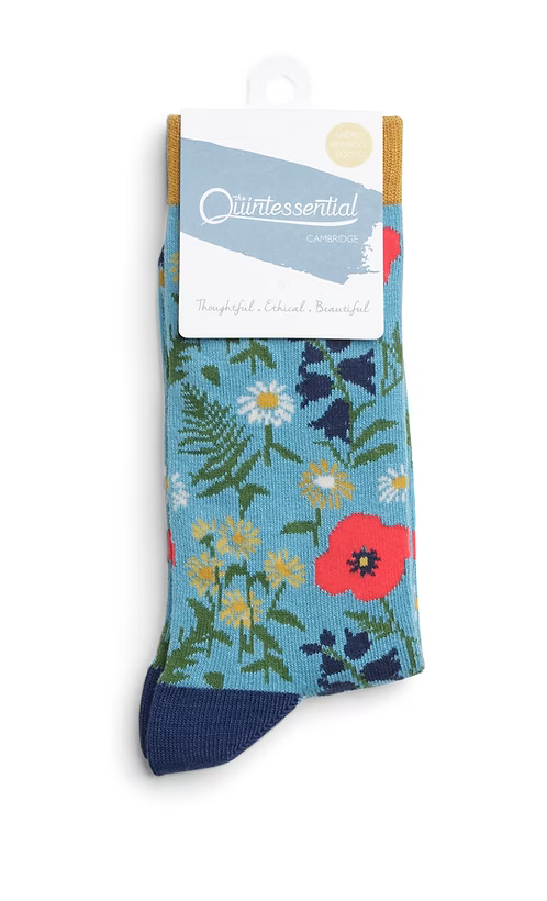 Bamboo Floral-patterned sock by Quintessential