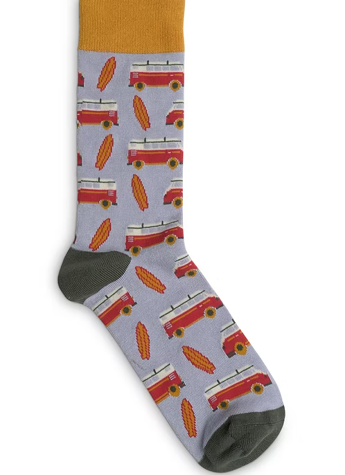 Sock with surfboards and campervans