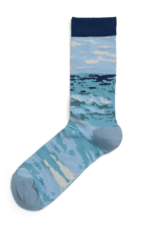 Bamboo nautical design sock