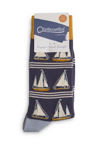 Pack of socks with sailboat pattern by Quintessential Cambridge