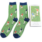 football theme bamboo socks in a matchbox style gift box