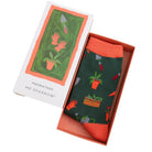 bamboo sock gift box with garden tools theme