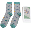 motorbike theme bamboo socks in a matchbox style gift box