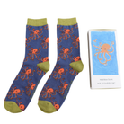 octopus theme bamboo socks in a matchbox style gift box