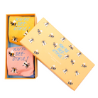Bee bamboo socks gift box by Miss Sparrow