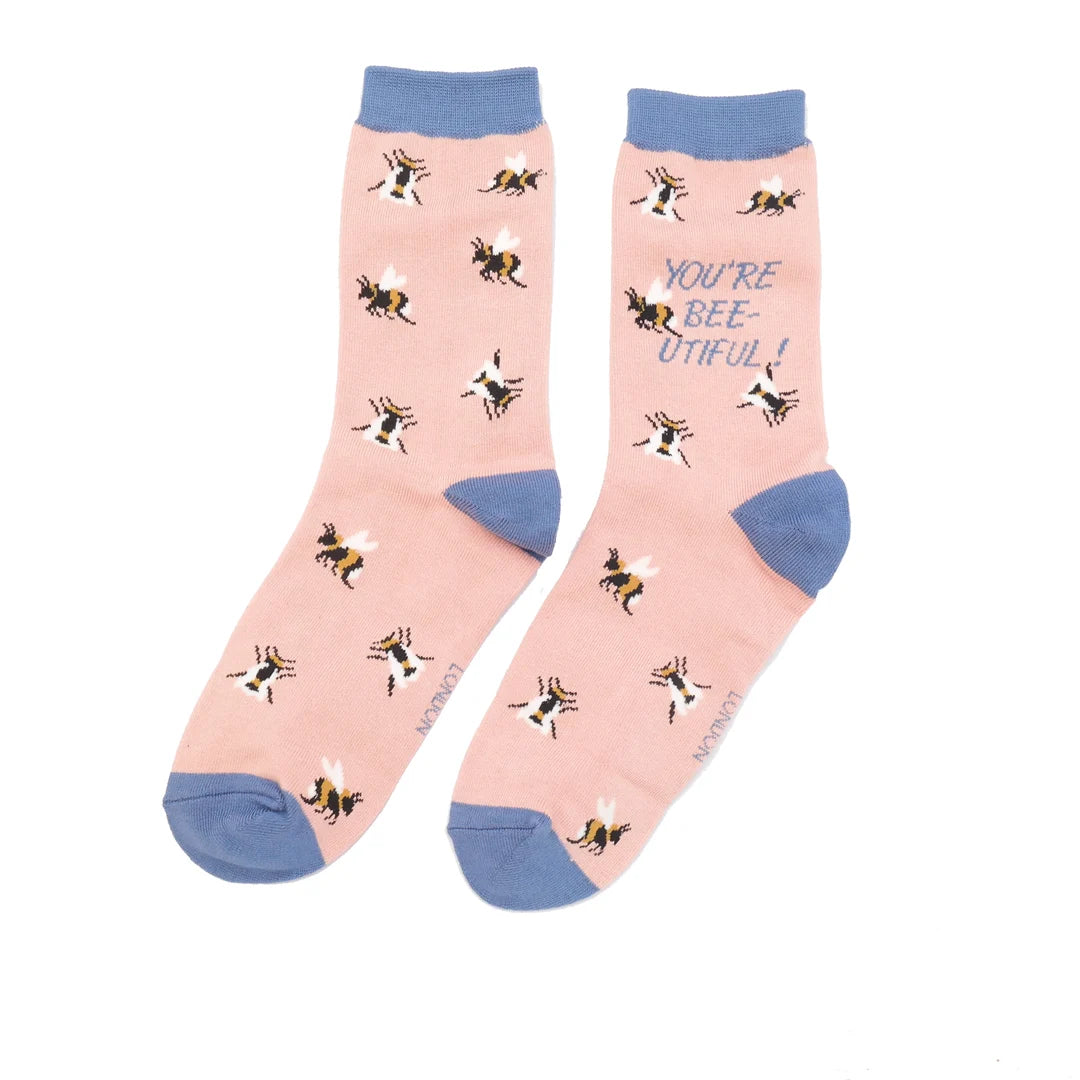 Bee bamboo socks gift box by Miss Sparrow