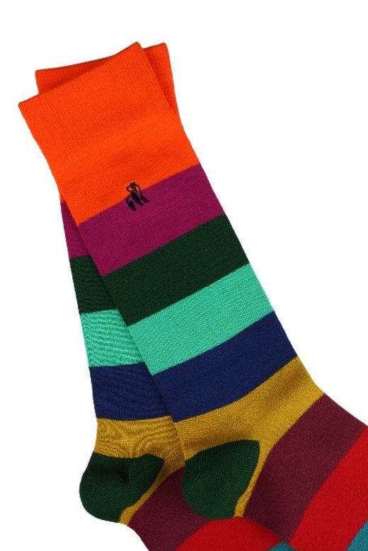 multi colour extra large bamboo socks by Swole Panda
