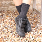 grey bamboo school socks
