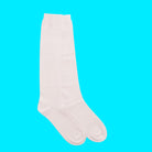 white bamboo knee high school socks