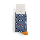 bamboo socks with a puffin theme by Mr Sparrow