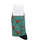 bamboo socks with a pheasant theme by Mr Sparrow