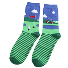 Bamboo socks with a golf day pattern