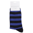 Navy and black striped bamboo socks y Mr Sparrow