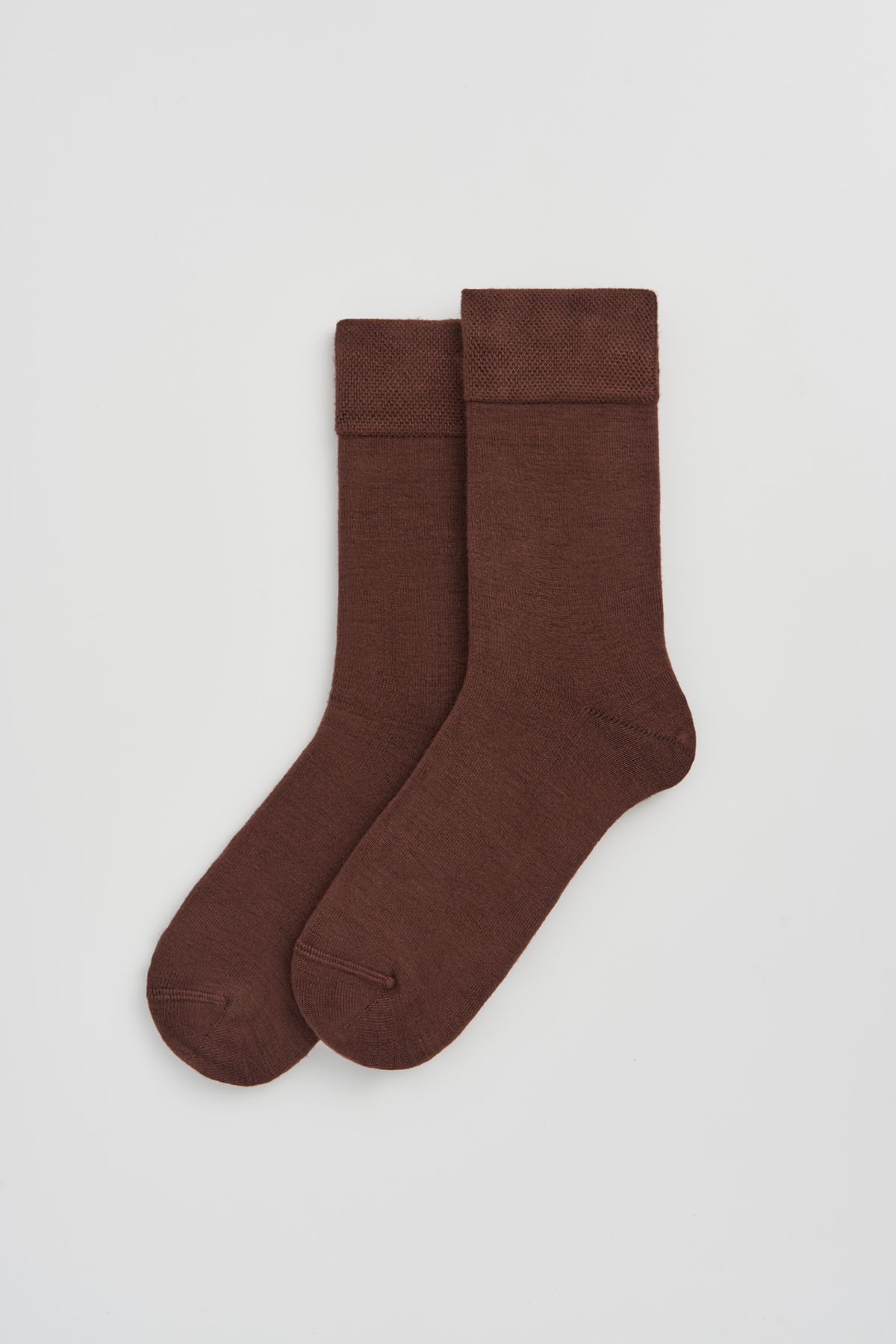 Earth Brown calf-length bamboo socks by Pairs Scotland