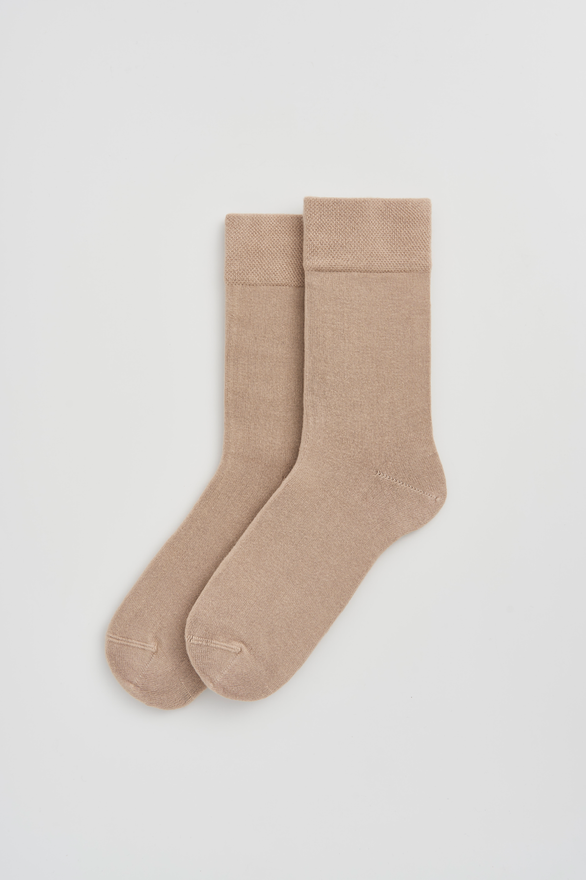 Milky Tea calf-length bamboo socks by Pairs Scotland