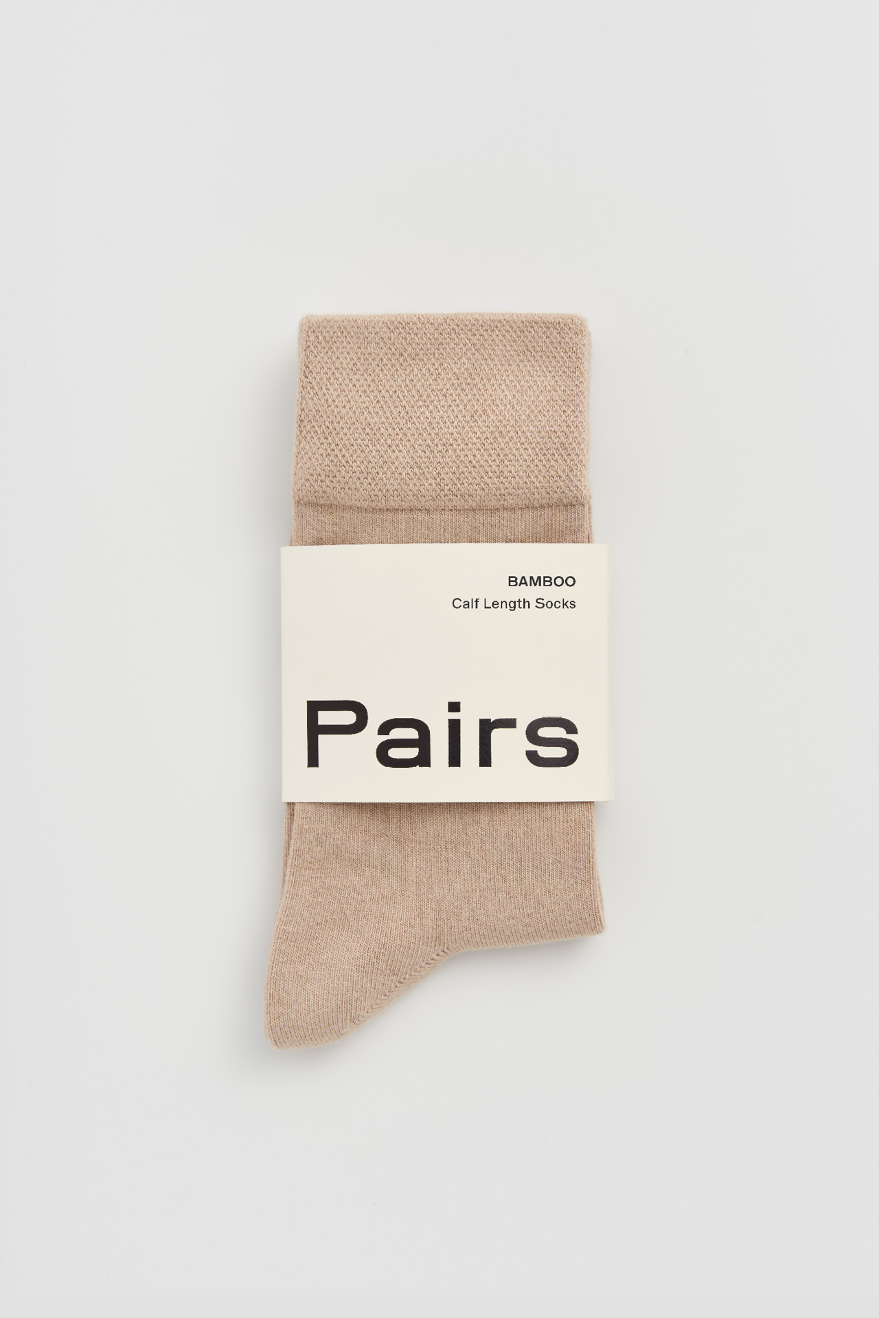 Milky Tea bamboo sock with Pairs packaging band