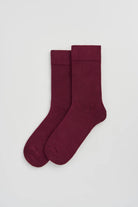burgundy bamboo socks by Pairs Scotland