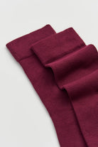 burgundy bamboo socks by Pairs Scotland