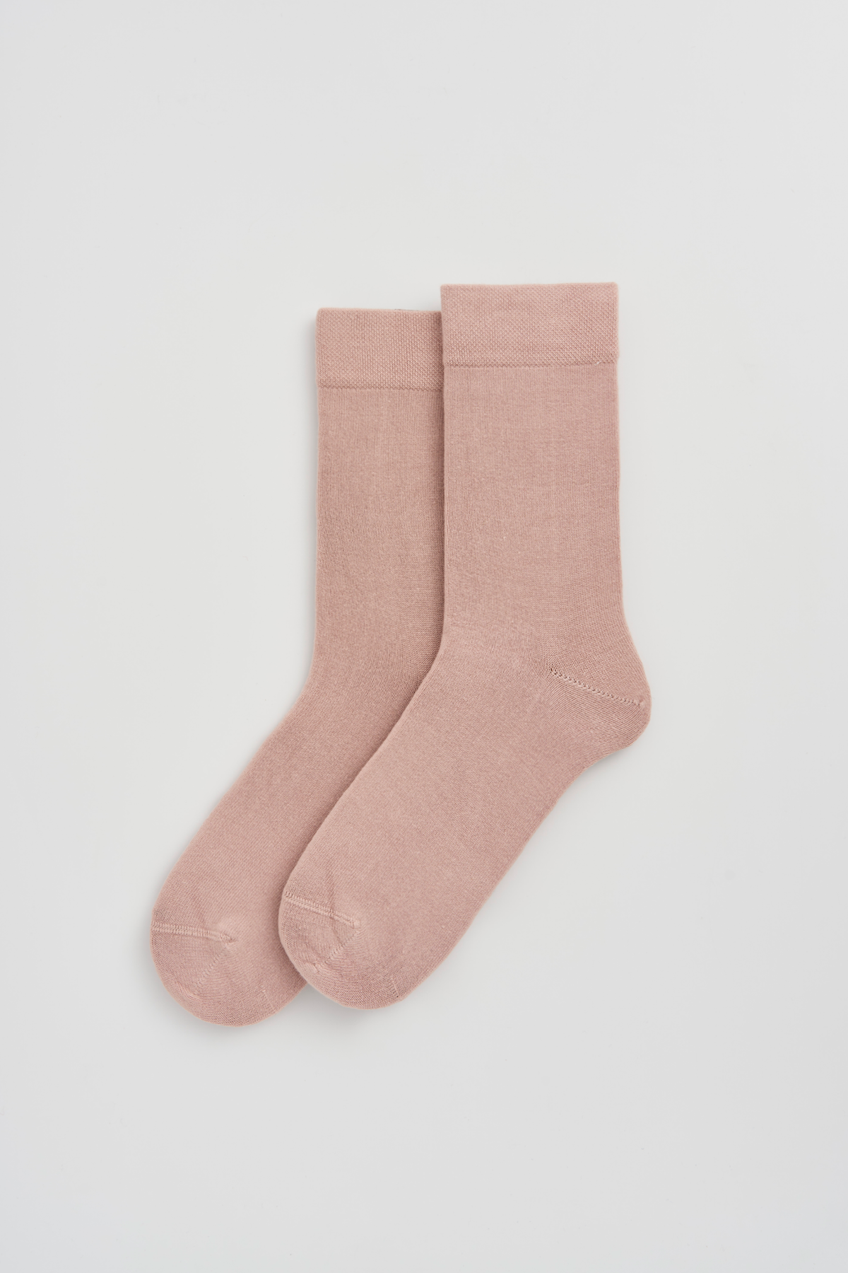 Faded Pink calf-length bamboo socks by Pairs Scotland