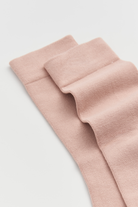 Close-up of Faded Pink bamboo socks by Pairs Scotland