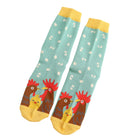 bamboo socks with a chicken design