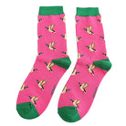 flying ducks bamboo socks in pink