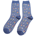 navy floral stripes bamboo socks by Miss Sparrow